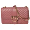 Pinko - Quilted Bag LoveClassicMix With Shoulder Chain and Logo - Pink - Bag - Made in Italy - Luxury Exclusive Collection - Avvenice