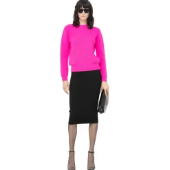 Pinko - Ribbed Longuette Skirt - Black - Skirt - Made in Italy - Luxury Exclusive Collection - Avvenice