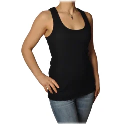 Pinko - Rowing Top Vasco7 in Cotton - Black - Top - Made in Italy - Luxury Exclusive Collection - Avvenice