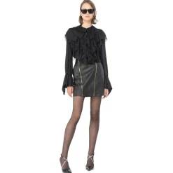 Pinko - Ruffled Blouse - Black - Shirts - Made in Italy - Luxury Exclusive Collection - Avvenice