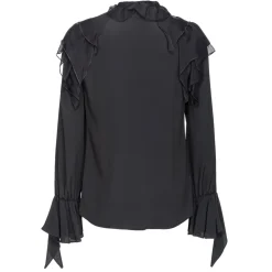 Pinko - Ruffled Blouse - Black - Shirts - Made in Italy - Luxury Exclusive Collection - Avvenice