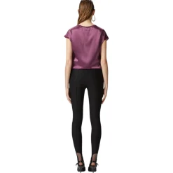 Pinko - Satin Fabric T-shirt Blouse - Bordeaux - Top - Made in Italy - Luxury Exclusive Collection - Avvenice