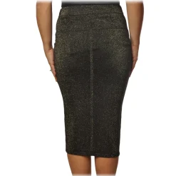 Pinko - Sheath Skirt Brevik in Lurex Knit - Grey - Skirt - Made in Italy - Luxury Exclusive Collection - Avvenice