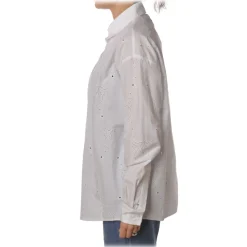 Pinko - Shirt Beethoven 4 in Broderie Anglaise - White - Shirts - Made in Italy - Luxury Exclusive Collection - Avvenice