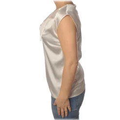 Pinko - Shirt Fascinoso in Elastic Silk - White - Shirts - Made in Italy - Luxury Exclusive Collection - Avvenice