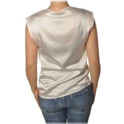 Pinko - Shirt Fascinoso in Elastic Silk - White - Shirts - Made in Italy - Luxury Exclusive Collection - Avvenice