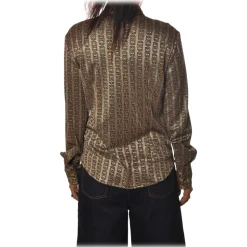 Pinko - Shirt Sisma with Long Sleeve in Fantasy - Grey/Gold - Shirt - Made in Italy - Luxury Exclusive Collection - Avvenice