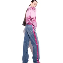 Pinko - Shirt with Tropical Print - Pink - Shirts - Made in Italy - Luxury Exclusive Collection - Avvenice