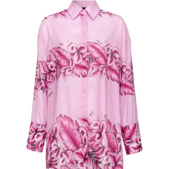Pinko - Shirt with Tropical Print - Pink - Shirts - Made in Italy - Luxury Exclusive Collection - Avvenice