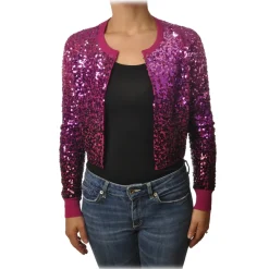 Pinko - Short Cardigan Albanese with Paillettes - Pink/Purple - Sweater - Made in Italy - Luxury Exclusive Collection - Avvenice