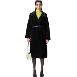 Pinko - Short Faux Fur Long Coat - Black - Jackets - Made in Italy - Luxury Exclusive Collection - Avvenice