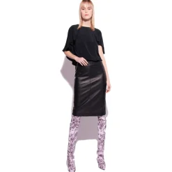 Pinko - Silk Blend Top with Ruffles - Black - Top - Made in Italy - Luxury Exclusive Collection - Avvenice