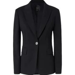 Pinko - Single Breasted Blazer in Technical Fabric - Black - Jackets - Made in Italy - Luxury Exclusive Collection - Avvenice