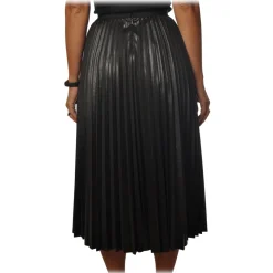 Pinko - Skirt Montare1 Midi Pleated Effect - Black - Skirt - Made in Italy - Luxury Exclusive Collection - Avvenice