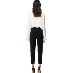 Pinko - Slim Trousers in Crêpe Stretch Fabric - Black - Trousers - Made in Italy - Luxury Exclusive Collection - Avvenice
