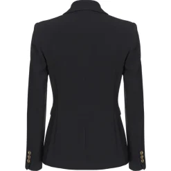 Pinko - Stretch Crepe Fabric Single breasted Blazer - Black - Jackets - Made in Italy - Luxury Exclusive Collection - Avvenice