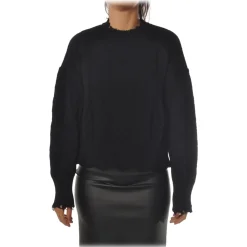 Pinko - Sweater Chianti with Braid - Black - Sweater - Made in Italy - Luxury Exclusive Collection - Avvenice