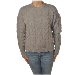 Pinko - Sweater Chianti with Braid - Grey - Sweater - Made in Italy - Luxury Exclusive Collection - Avvenice