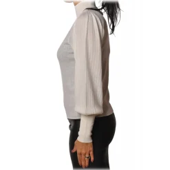 Pinko - Sweater Maccarese in Ribbed Wool - White - Sweater - Made in Italy - Luxury Exclusive Collection - Avvenice