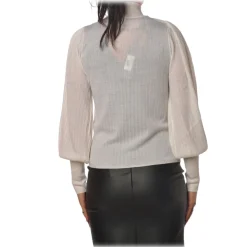 Pinko - Sweater Maccarese in Ribbed Wool - White - Sweater - Made in Italy - Luxury Exclusive Collection - Avvenice