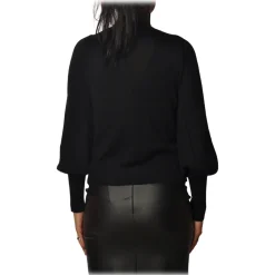 Pinko - Sweater Maccarese in Ribbed Wool - Black - Sweater - Made in Italy - Luxury Exclusive Collection - Avvenice