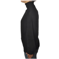 Pinko - Sweater MegaMix High Neck Oversized Fit - Black - Sweater - Made in Italy - Luxury Exclusive Collection - Avvenice