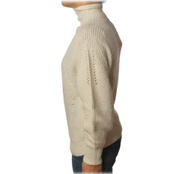 Pinko - Sweater MegaMix High Neck Oversized Fit - White - Sweater - Made in Italy - Luxury Exclusive Collection - Avvenice