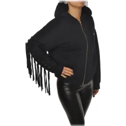 Pinko - Sweatshirt Tango with Fringe on the Back - Black - Sweatshirt - Made in Italy - Luxury Exclusive Collection - Avvenice