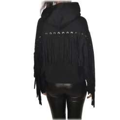 Pinko - Sweatshirt Tango with Fringe on the Back - Black - Sweatshirt - Made in Italy - Luxury Exclusive Collection - Avvenice