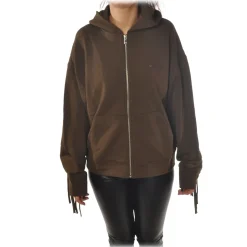 Pinko - Sweatshirt Tango with Fringe on the Back - Brown - Sweatshirt - Made in Italy - Luxury Exclusive Collection - Avvenice