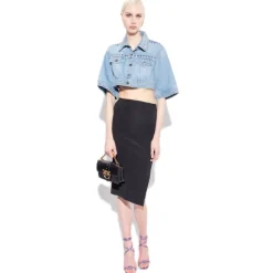 Pinko - Technical Fabric Longuette Skirt - Black - Skirt - Made in Italy - Luxury Exclusive Collection - Avvenice