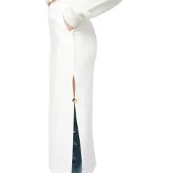 Pinko - Technical Fabric Midi Skirt - White - Skirt - Made in Italy - Luxury Exclusive Collection - Avvenice