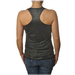 Pinko - Top Bakugan Rowing Tank Top with Strass - Black - Top - Made in Italy - Luxury Exclusive Collection - Avvenice