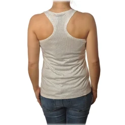 Pinko - Top Bakugan Rowing Tank Top with Strass - White - Top - Made in Italy - Luxury Exclusive Collection - Avvenice