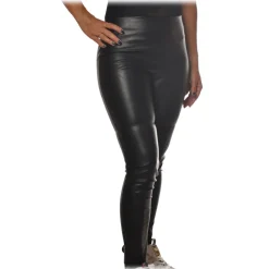 Pinko - Trousers Anselmo Leggings Slim Fit in Faux Leather - Black - Trousers - Made in Italy - Luxury Exclusive Collection - Avvenice