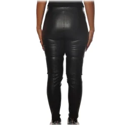 Pinko - Trousers Anselmo Leggings Slim Fit in Faux Leather - Black - Trousers - Made in Italy - Luxury Exclusive Collection - Avvenice