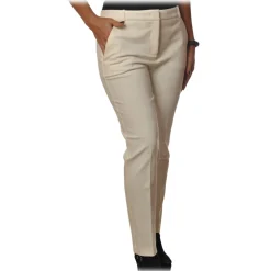 Pinko - Trousers Bello88 Cigarette Model Middle Waist - White - Trousers - Made in Italy - Luxury Exclusive Collection - Avvenice
