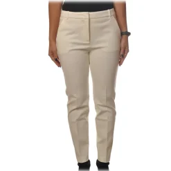 Pinko - Trousers Bello88 Cigarette Model Middle Waist - White - Trousers - Made in Italy - Luxury Exclusive Collection - Avvenice