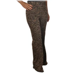 Pinko - Trousers in Zebra Pattern - Black/Brown - Trousers - Made in Italy - Luxury Exclusive Collection - Avvenice