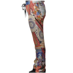Pinko - Trousers Phebe5 Soft Leg in Pattern - Red/Blue - Trousers - Made in Italy - Luxury Exclusive Collection - Avvenice