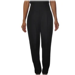 Pinko - Trousers Riprovare High Waist Straight Leg - Black - Trousers - Made in Italy - Luxury Exclusive Collection - Avvenice