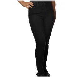 Pinko - Trousers Sabrina23 in Black Denim Skinny Fit - Black - Trousers - Made in Italy - Luxury Exclusive Collection - Avvenice