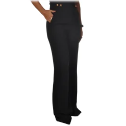 Pinko - Trousers Sbozzare3 Wide Leg and High Waist - Black - Trousers - Made in Italy - Luxury Exclusive Collection - Avvenice