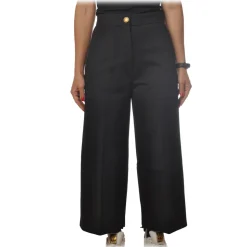 Pinko - Trousers Svelto Wide Leg - Black - Trousers - Made in Italy - Luxury Exclusive Collection - Avvenice