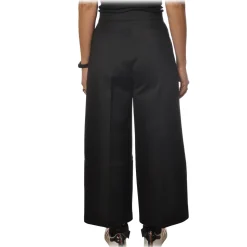 Pinko - Trousers Svelto Wide Leg - Black - Trousers - Made in Italy - Luxury Exclusive Collection - Avvenice