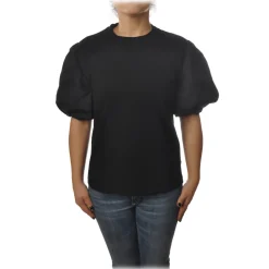 Pinko - T-shirt Bettyboop Round-neck with Balloon Sleeve - Black - T-shirt - Made in Italy - Luxury Exclusive Collection - Avvenice