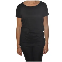 Pinko - T-shirt Hercules with Boat Neck and Laces - Black - T-shirt - Made in Italy - Luxury Exclusive Collection - Avvenice