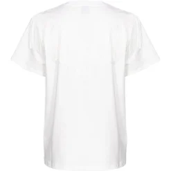 Pinko - T-Shirt with Thin Fringes Detail - White - T-shirt - Made in Italy - Luxury Exclusive Collection - Avvenice