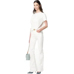 Pinko - T-Shirt with Thin Fringes Detail - White - T-shirt - Made in Italy - Luxury Exclusive Collection - Avvenice