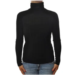 Pinko - Turtleneck Sweater Accanto in Ribbed Knit - Black - Sweater - Made in Italy - Luxury Exclusive Collection - Avvenice